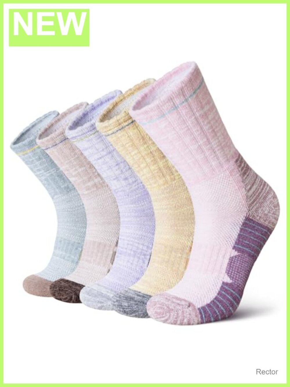 Merino Wool Hiking Socks Crew Winter Boot Work Socks 5 Pair